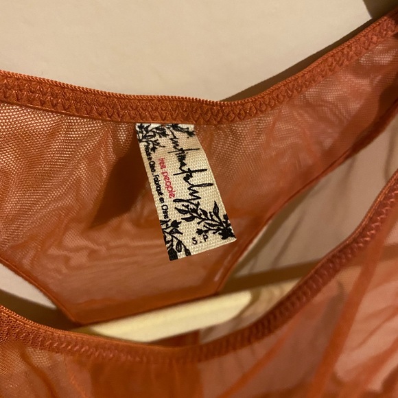 NWOT Free People Intimately Stay With Me Longline Lace Bralette Bra Terry Cotta - Picture 7 of 7